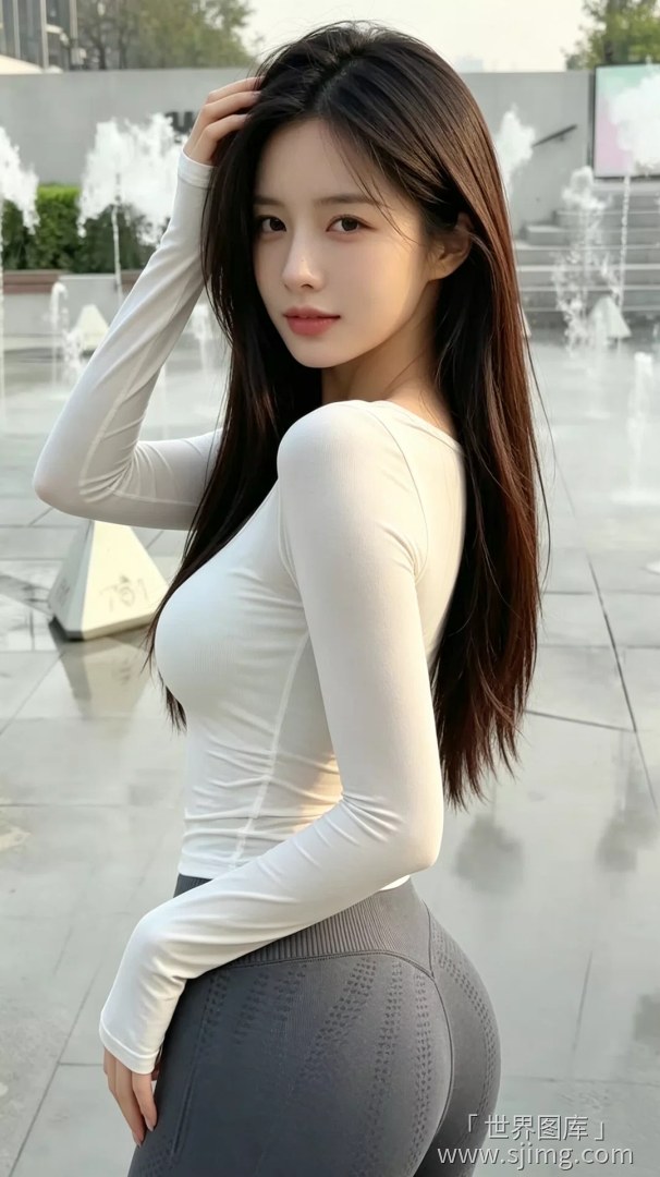小区性感丰满迷人瑜伽裤 完美身材 美女4K高清手机壁纸